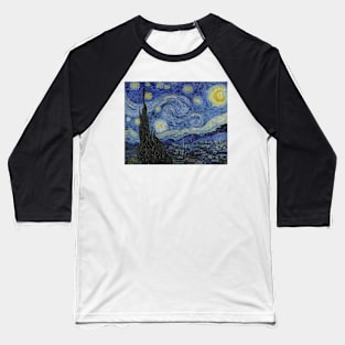 Vincent Van Gogh Starry Night Baseball T-Shirt